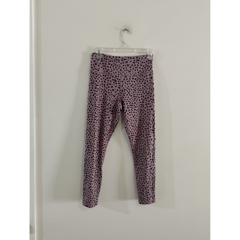Zyia Active Lavender Purple Cheetah Print High Waisted Leggings Women Size 4